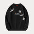 crane sweatshirt, embroidered sweatshirt, vintage sweatshirt, asian-inspired fashion, japanese embroidery, streetwear sweatshirt, aesthetic pullover, retro streetwear, unisex sweatshirt, cozy embroidered top, soft fleece sweatshirt, minimalist embroidery, traditional crane design, heritage fashion, oversized sweatshirt